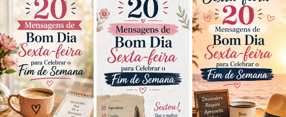 Bom Dia Sexta-feira! 20 Mensagens Abençoadas para Status