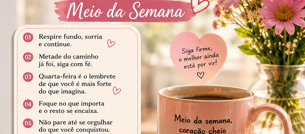 Quarta-feira: Frases de Bom Dia para Status e Renovar a Alma